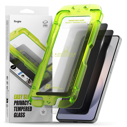Folie de protectie Ecran Ringke Easy Slide pentru Samsung Galaxy S26 Plus, Sticla Securizata, Full Glue, Set 2 bucati, Neagra