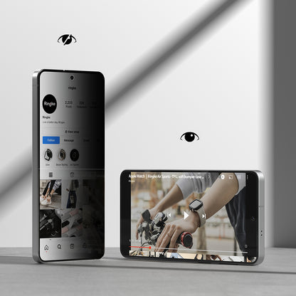 Folie de protectie Ecran Ringke Easy Slide pentru Samsung Galaxy S26 Plus, Sticla Securizata, Full Glue, Set 2 bucati, Neagra