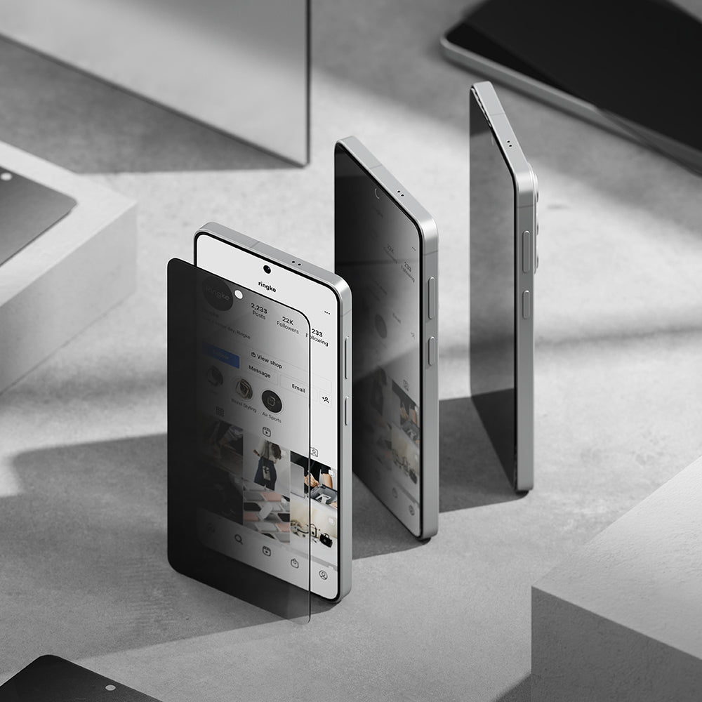 Folie de protectie Ecran Ringke Easy Slide pentru Samsung Galaxy S26 Plus, Sticla Securizata, Full Glue, Set 2 bucati, Neagra