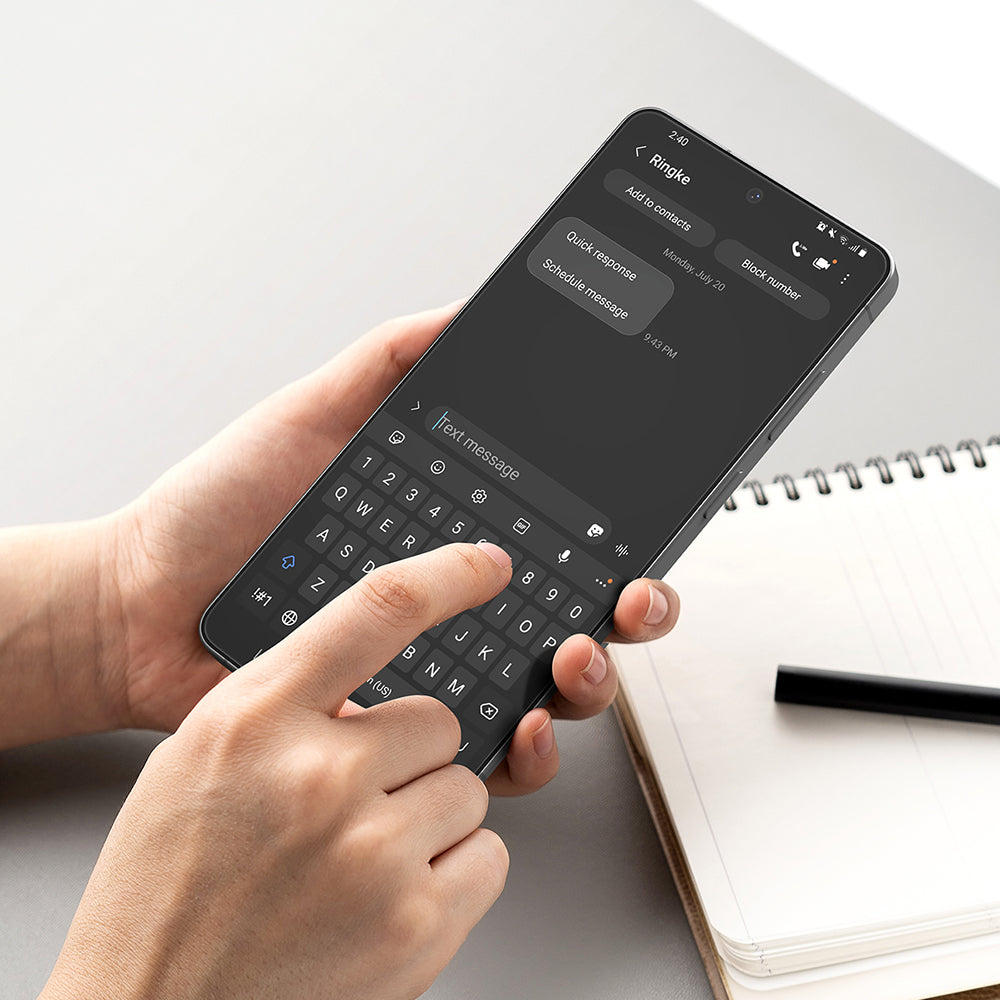 Folie de protectie Ecran Ringke Easy Slide pentru Samsung Galaxy S26 Ultra, Sticla Securizata, Full Glue, Set 2 bucati