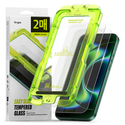 Folie de protectie Ecran Ringke Easy Slide pentru Xiaomi 17 Ultra, Sticla Securizata, Full Glue, Set 2 bucati