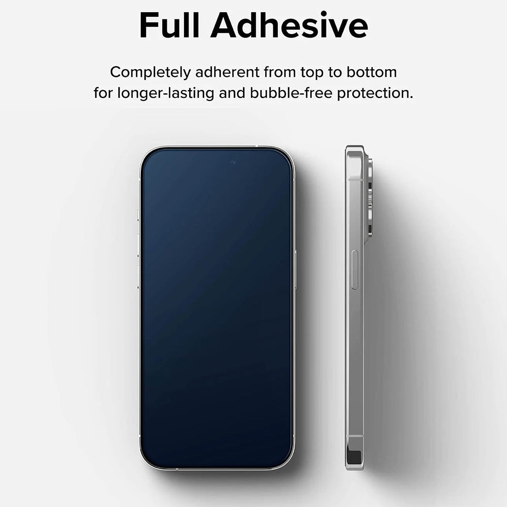 Folie de protectie Ecran Ringke pentru Apple iPhone 15 Pro, Sticla Securizata, Full Glue, Neagra