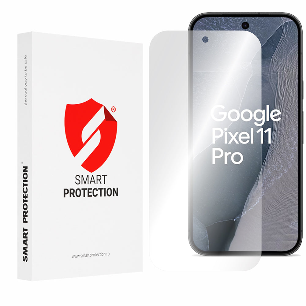 Folie de protectie Ecran Smart Protection Premium Classic pentru Google Pixel 11 Pro, Plastic, Full Glue, Set 2 bucati
