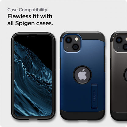 Folie de protectie Ecran Spigen GlastR Align Master pentru Apple iPhone 17e / 16e / 14 / 13 Pro, Sticla Securizata, Full Glue, Neagra AGL03725