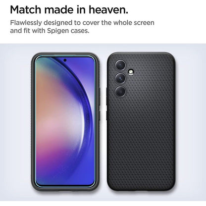Folie de protectie Ecran Spigen GlastR Align Master pentru Samsung Galaxy A54 A546, Sticla Securizata, Full Glue, Set 2 bucati AGL05966