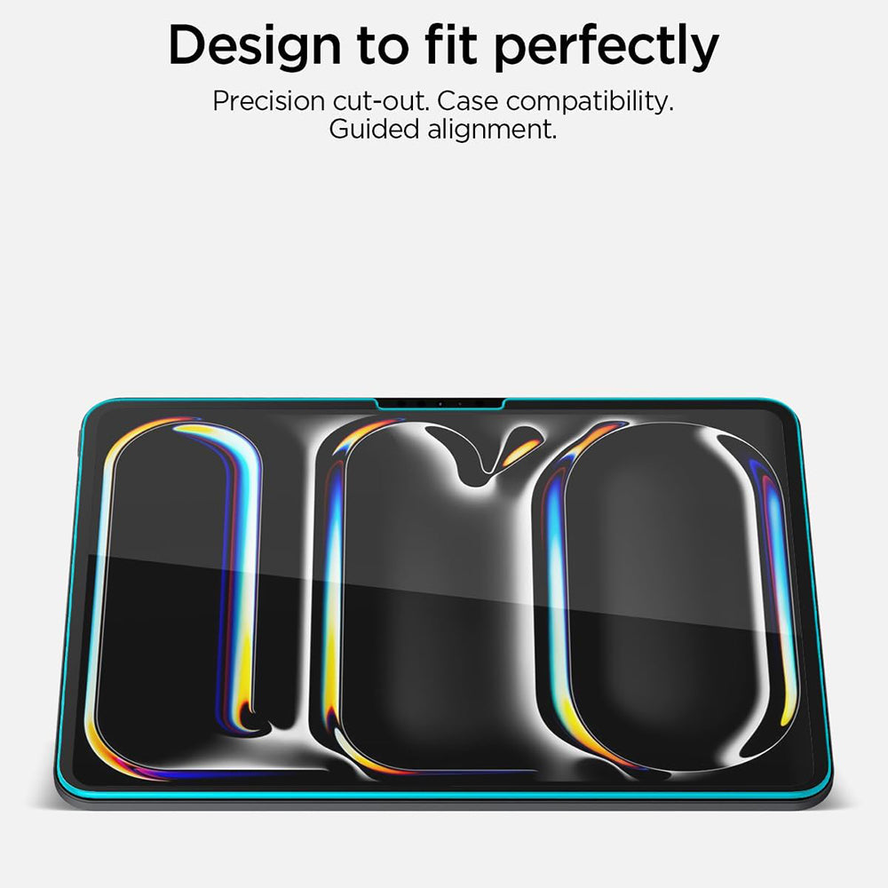 Folie de protectie Ecran Spigen GlastR Align Master T pentru Apple iPad Pro 11 (2025) / Pro 11 (2024), Sticla Securizata, Full Glue AGL11699