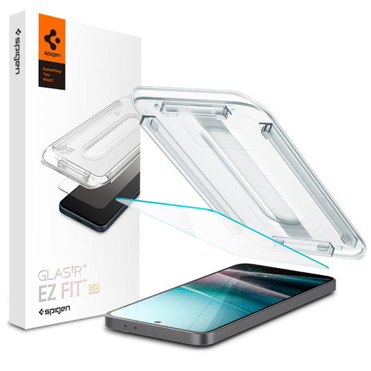 Folie de protectie Ecran Spigen GlastR EZ FIT HD pentru Samsung Galaxy A37 5G / A36 A366, Sticla Securizata, Full Glue, Set 2 bucati AGL11365