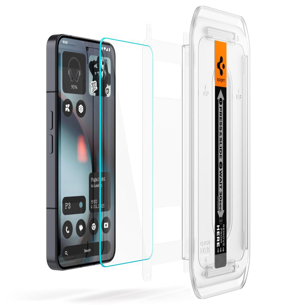 Folie de protectie Ecran Spigen GlastR EZ FIT pentru Nothing Phone (3), Sticla Securizata, Full Glue, Set 2 bucati AGL10165
