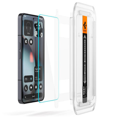 Folie de protectie Ecran Spigen GlastR EZ FIT pentru Nothing Phone (3), Sticla Securizata, Full Glue, Set 2 bucati AGL10165
