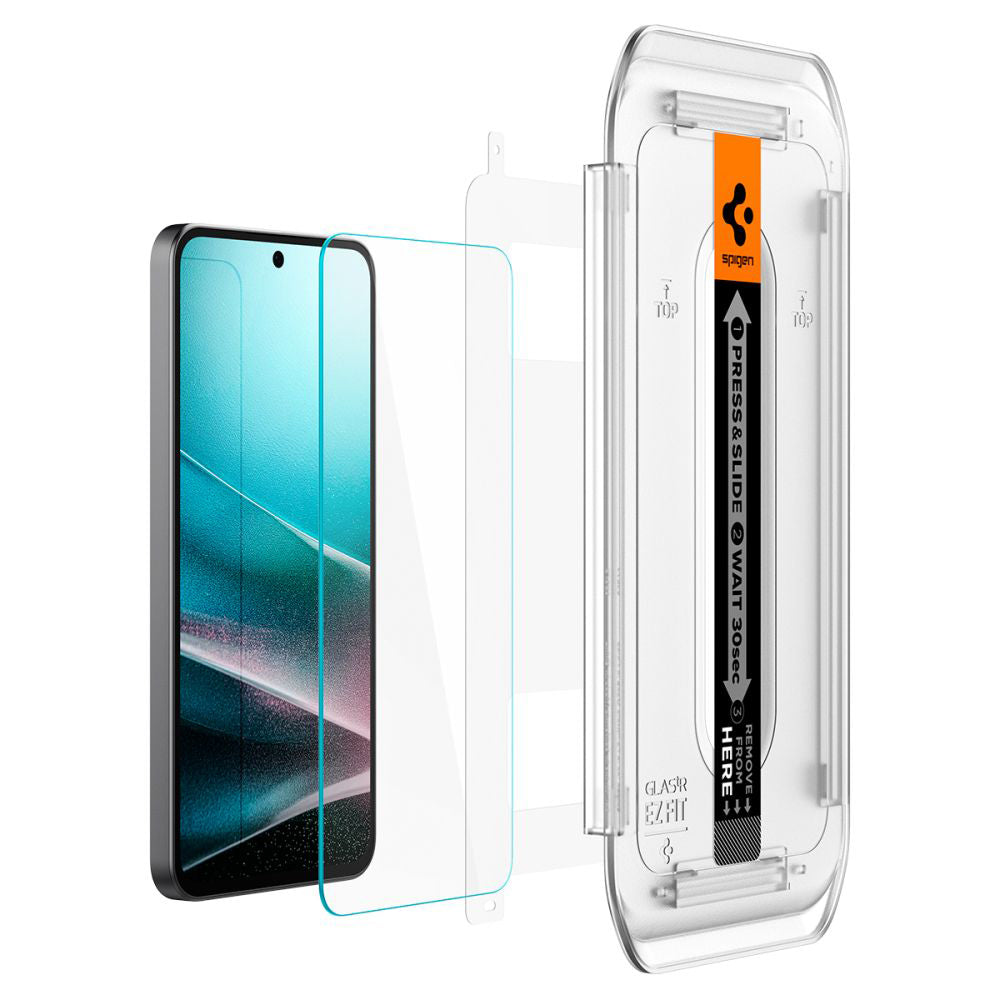 Folie de protectie Ecran Spigen GlastR EZ FIT pentru Samsung Galaxy A36 A366, Sticla Securizata, Full Glue, Set 2 bucati AGL09202