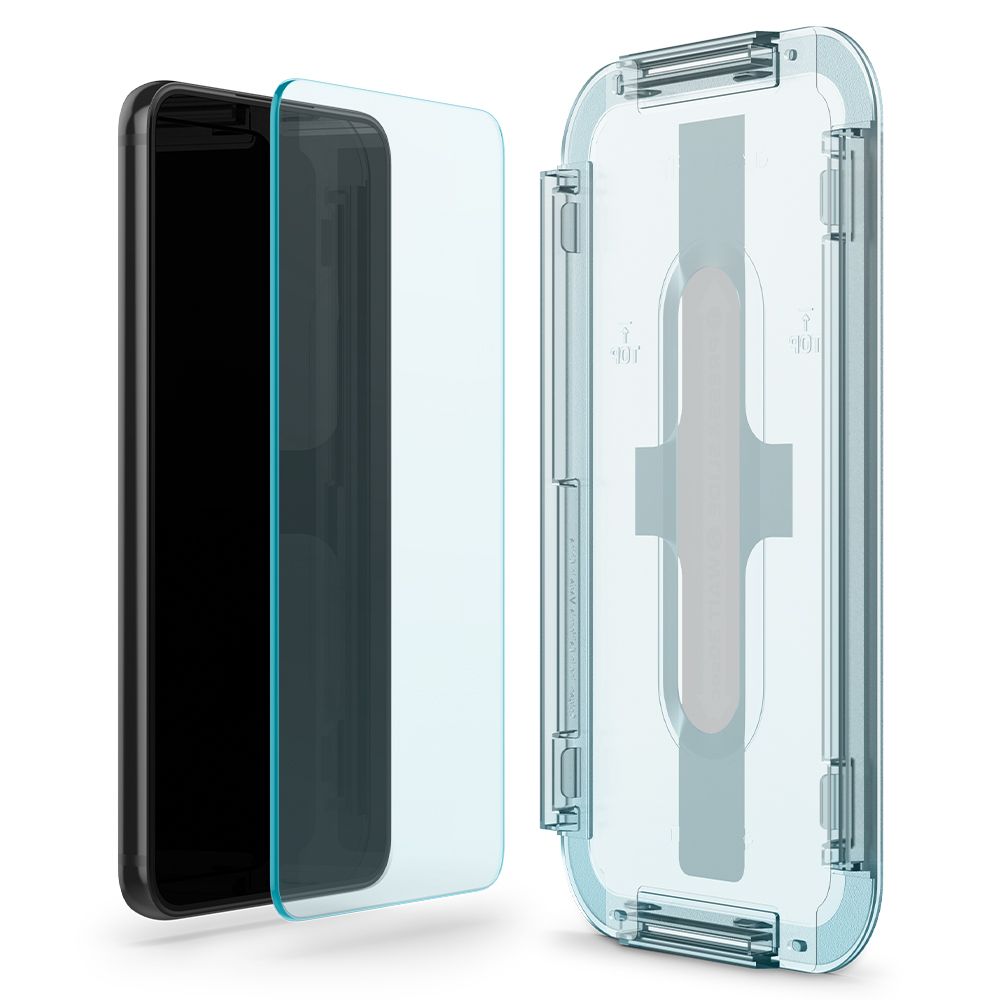 Folie de protectie Ecran Spigen GlastR EZ FIT pentru Samsung Galaxy S22 5G S901, Sticla Securizata, Full Glue, Set 2 bucati AGL04151