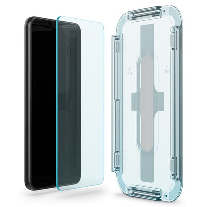 Folie de protectie Ecran Spigen GlastR EZ FIT pentru Samsung Galaxy S22 5G S901, Sticla Securizata, Full Glue, Set 2 bucati AGL04151