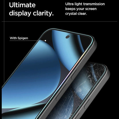 Folie de protectie Ecran Spigen GlastR EZ FIT Pro HD pentru Google Pixel 10a, Sticla Securizata, Full Glue, Set 2 bucati AGL11364