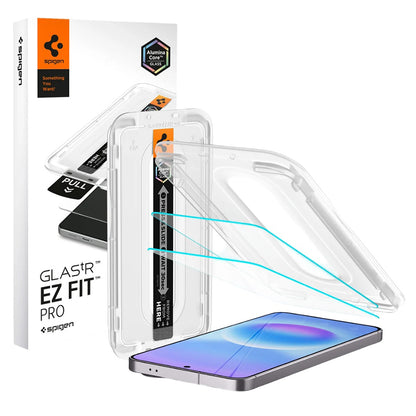 Folie de protectie Ecran Spigen GlastR EZ FIT Pro HD pentru Samsung Galaxy A57 5G, Sticla Securizata, Full Glue, Set 2 bucati AGL11397