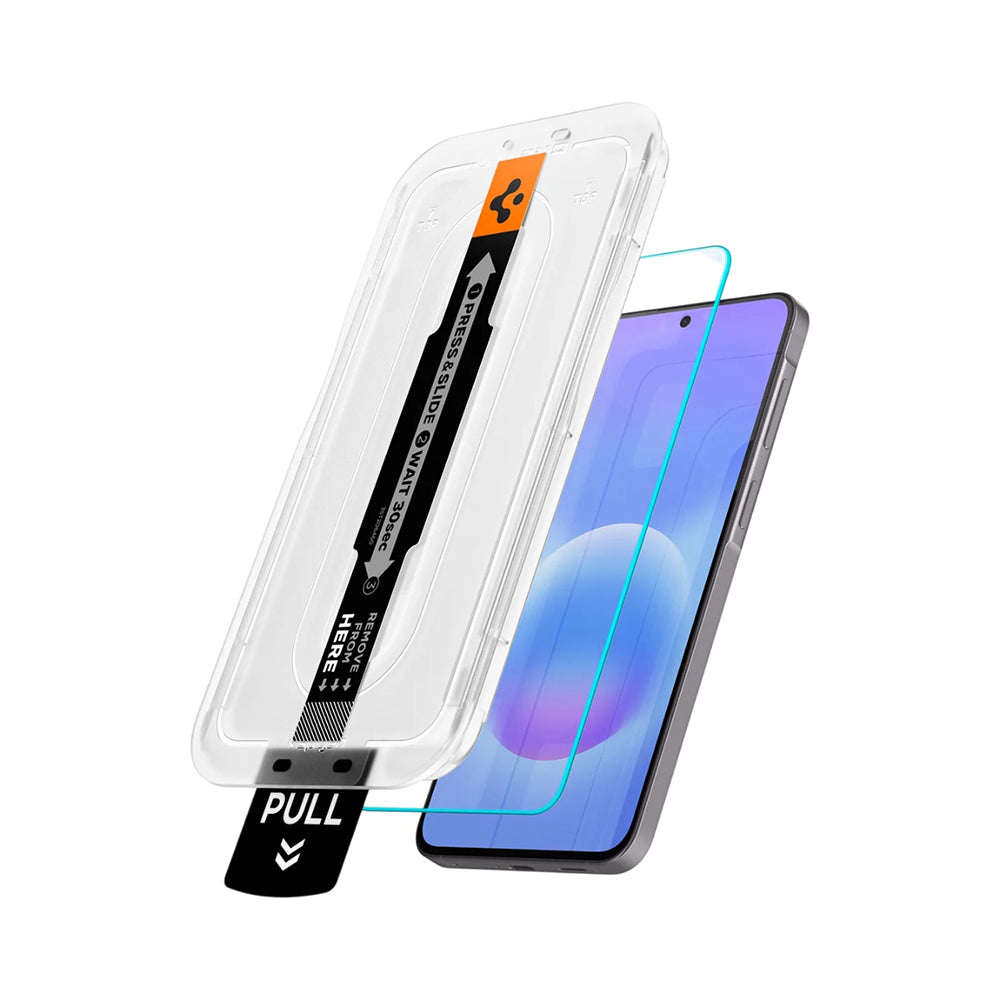 Folie de protectie Ecran Spigen GlastR EZ FIT Pro HD pentru Samsung Galaxy A57 5G, Sticla Securizata, Full Glue, Set 2 bucati AGL11397