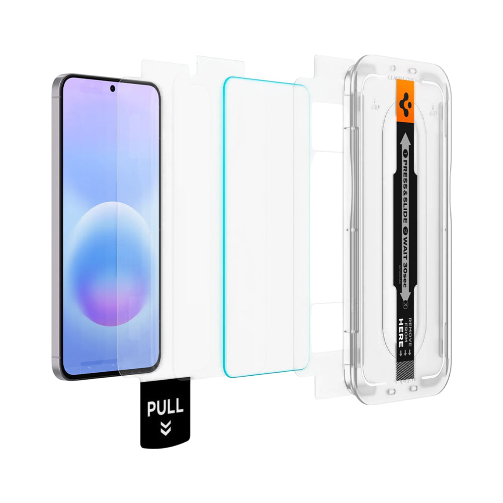 Folie de protectie Ecran Spigen GlastR EZ FIT Pro HD pentru Samsung Galaxy A57 5G, Sticla Securizata, Full Glue, Set 2 bucati AGL11397