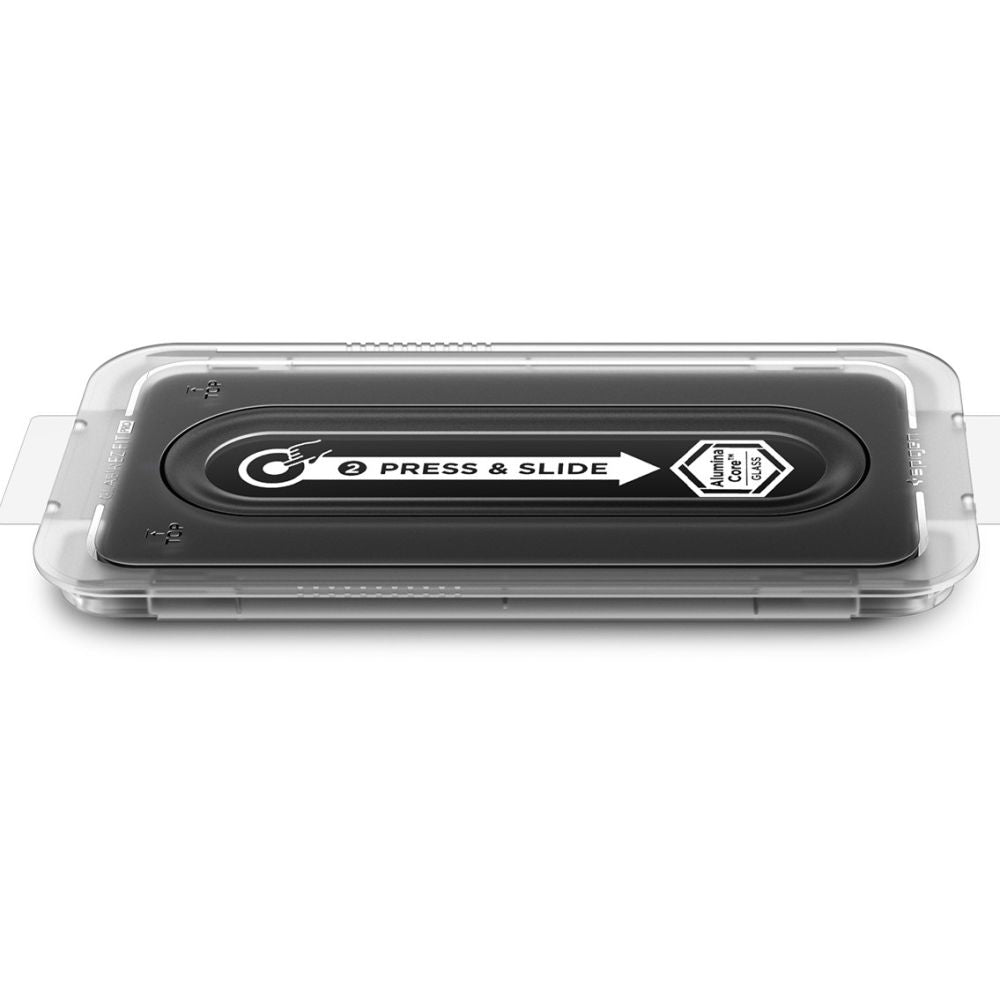 Folie de protectie Ecran Spigen GlastR EZ FIT Pro HD pentru Samsung Galaxy S25 FE, Sticla Securizata, Full Glue, Set 2 bucati AGL10202