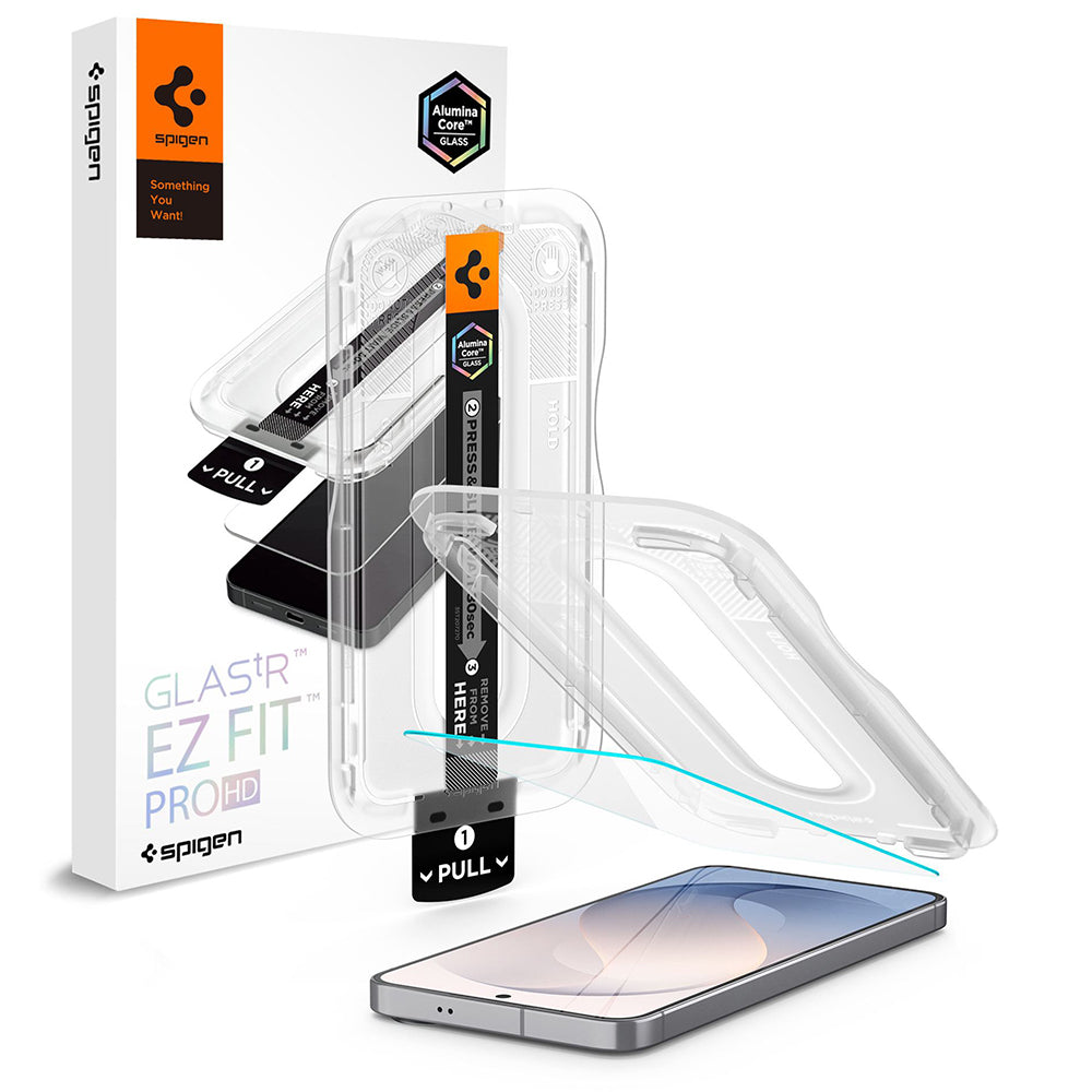 Folie de protectie Ecran Spigen GlastR EZ FIT Pro HD pentru Samsung Galaxy S26 FE S741, Sticla Securizata, Full Glue AGL11996