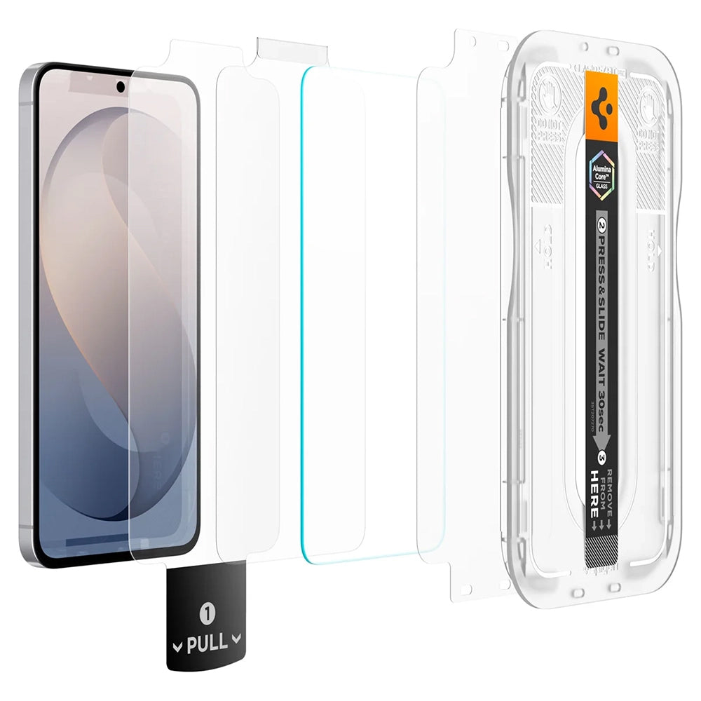 Folie de protectie Ecran Spigen GlastR EZ FIT Pro HD pentru Samsung Galaxy S26 FE S741, Sticla Securizata, Full Glue AGL11996