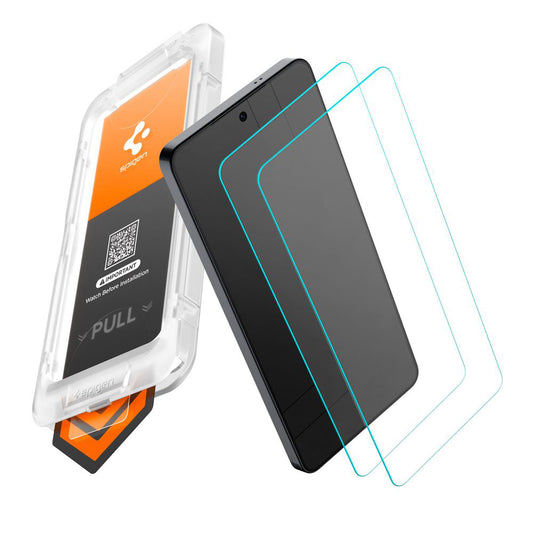 Folie de protectie Ecran Spigen GlastR EZ FIT Pro HD pentru Samsung Galaxy S26 Plus S947, Sticla Securizata, Full Glue, Set 2 bucati AGL11084