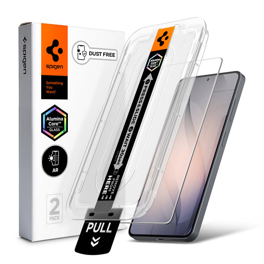 Folie de protectie Ecran Spigen GlastR EZ FIT Pro HD (Anti-Reflection) pentru Samsung Galaxy S26 Plus S947, Sticla Securizata, Full Glue, Set 2 bucati