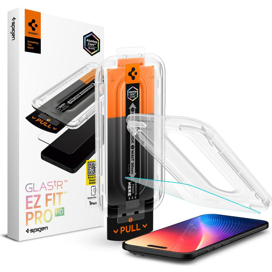 Folie de protectie Ecran Spigen GlastR EZ FIT Pro pentru Apple iPhone 17 Air, Sticla Securizata, Full Glue
