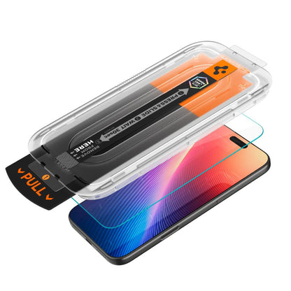 Folie de protectie Ecran Spigen GlastR EZ FIT Pro pentru Apple iPhone 17 Pro / 17 / 16 Pro, Sticla Securizata, Full Glue