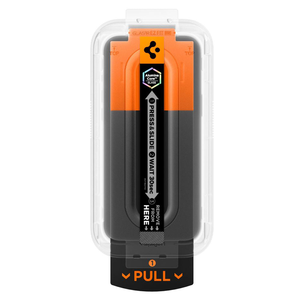 Folie de protectie Ecran Spigen GlastR EZ FIT Pro pentru Apple iPhone 17 Pro Max / 16 Pro Max, Sticla Securizata, Full Glue