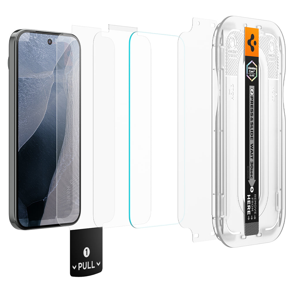 Folie de protectie Ecran Spigen GlastR EZ FIT Pro pentru Google Pixel 11 Pro XL, Sticla Securizata, Full Glue, Set 2 bucati AGL11485