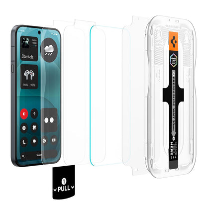 Folie de protectie Ecran Spigen GlastR EZ FIT Pro pentru Nothing Phone (4a) Pro, Sticla Securizata, Full Glue, Set 2 bucati AGL11681