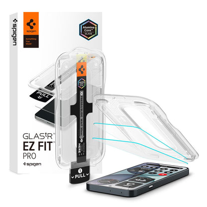 Folie de protectie Ecran Spigen GlastR EZ FIT Pro pentru Nothing Phone (4a), Sticla Securizata, Full Glue, Set 2 bucati AGL11682
