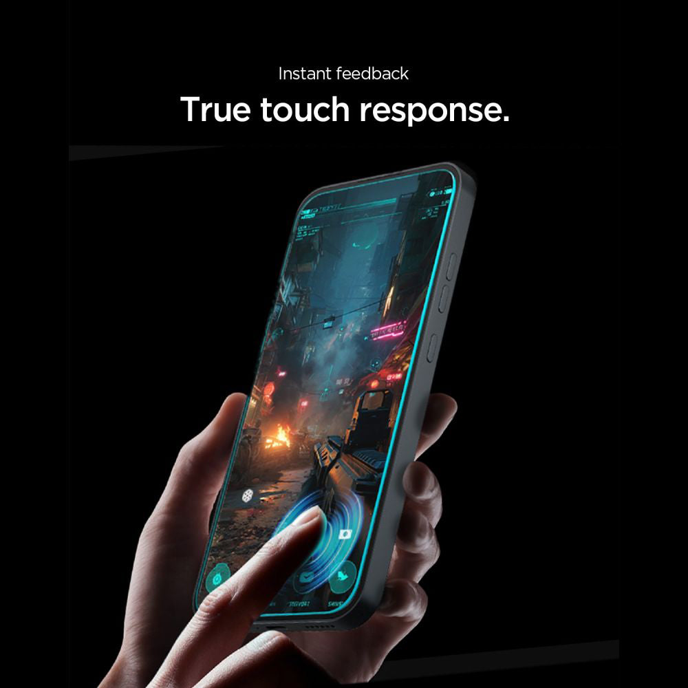 Folie de protectie Ecran Spigen GlastR EZ FIT Pro pentru Nothing Phone (4a), Sticla Securizata, Full Glue, Set 2 bucati AGL11682