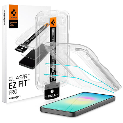 Folie de protectie Ecran Spigen GlastR EZ FIT Pro pentru Samsung Galaxy A27 5G, Sticla Securizata, Full Glue, Set 2 bucati AGL11809
