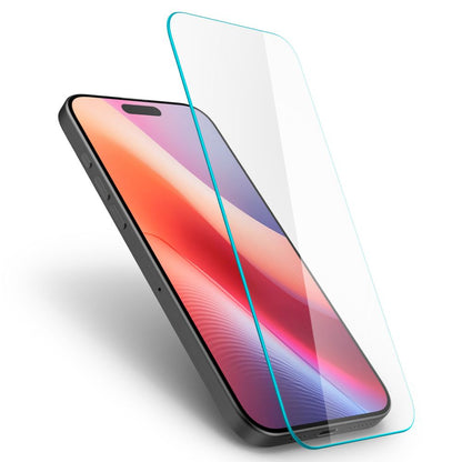 Folie de protectie Ecran Spigen GlastR Slim pentru Apple iPhone 16 Pro Max, Sticla Securizata, Full Glue