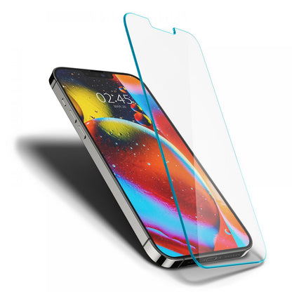 Folie de protectie Ecran Spigen GlastR Slim pentru Apple iPhone 17e / 16e / 14 / 13 Pro, Sticla Securizata, Full Glue
