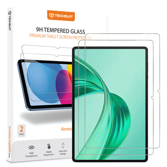Folie de protectie Ecran Techsuit ArmorGlass CrystalHD pentru Honor Pad X8a / Xiaomi Pad 6 / 6 Pro, Sticla Securizata, Full Glue, Set 2 bucati