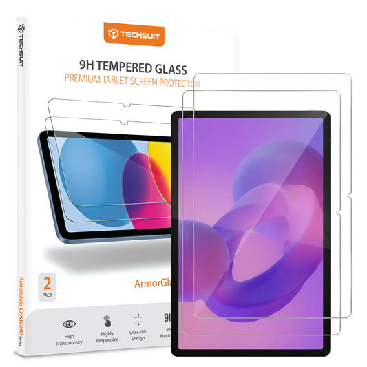Folie de protectie Ecran Techsuit ArmorGlass CrystalHD pentru Lenovo Idea Tab Plus, Sticla Securizata, Full Glue, Set 2 bucati