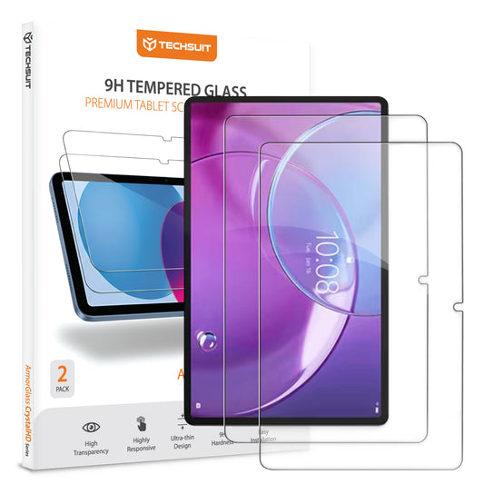 Folie de protectie Ecran Techsuit ArmorGlass CrystalHD pentru Lenovo Idea Tab Pro Gen 2, Sticla Securizata, Full Glue, Set 2 bucati