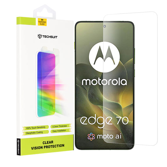 Folie de protectie Ecran Techsuit Clear Vision pentru Motorola Edge 70, Sticla Securizata, Full Glue