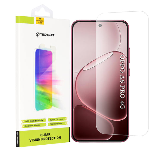 Folie de protectie Ecran Techsuit Clear Vision pentru Oppo A6 Pro 5G / A6 Pro 4G, Sticla Securizata, Full Glue