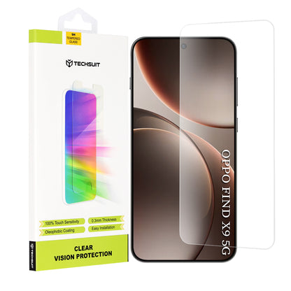 Folie de protectie Ecran Techsuit Clear Vision pentru Oppo Find X9, Sticla Securizata, Full Glue