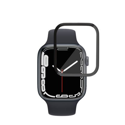 Folie de protectie Ecran Techsuit Nano Flex pentru Apple Watch Series 9 / 8 / 7 41mm, Plastic, Set 2 bucati, Neagra