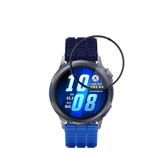 Folie de protectie Ecran Techsuit Nano Flex pentru Huawei Watch GT Runner 2, Plastic, Set 2 bucati, Neagra