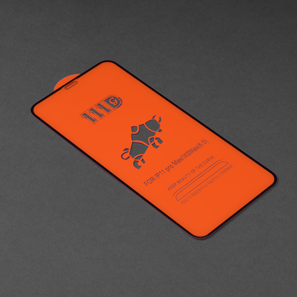 Folie de protectie Ecran Techsuit pentru Apple iPhone 11 Pro Max / XS Max, Sticla Securizata, Full Glue, 111D, Neagra