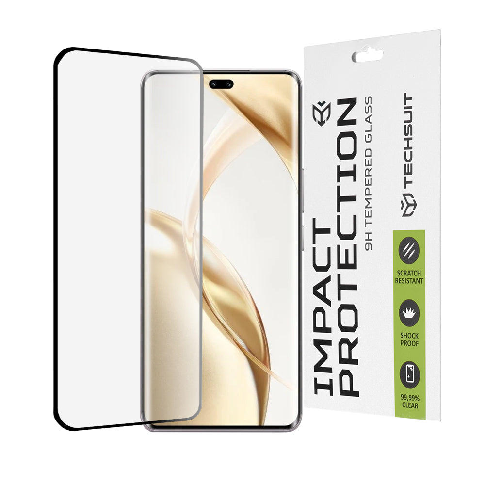 Folie de protectie Ecran Techsuit pentru Honor 200 Pro, Sticla Securizata, Full Glue, 111D, Neagra
