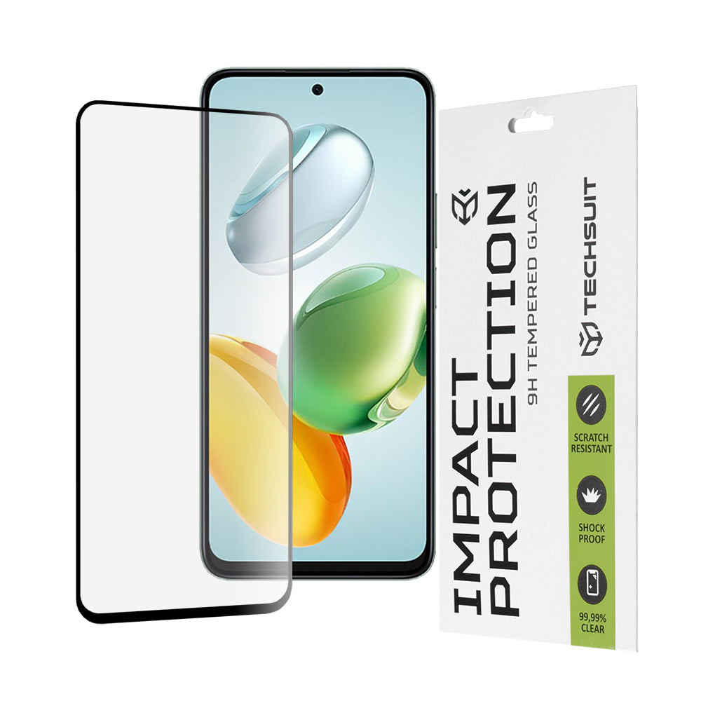 Folie de protectie Ecran Techsuit pentru Honor X7c / 200 Smart, Sticla Securizata, Full Glue, 111D, Neagra