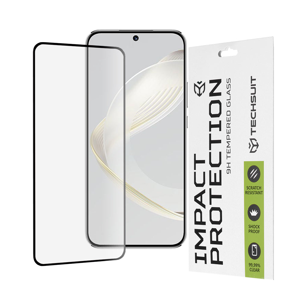 Folie de protectie Ecran Techsuit pentru Huawei nova 12s / nova 11, Sticla Securizata, Full Glue, 111D, Neagra