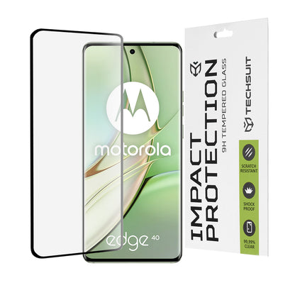 Folie de protectie Ecran Techsuit pentru Motorola Edge (2023) / Edge 40, Sticla Securizata, Full Glue, 111D, Neagra