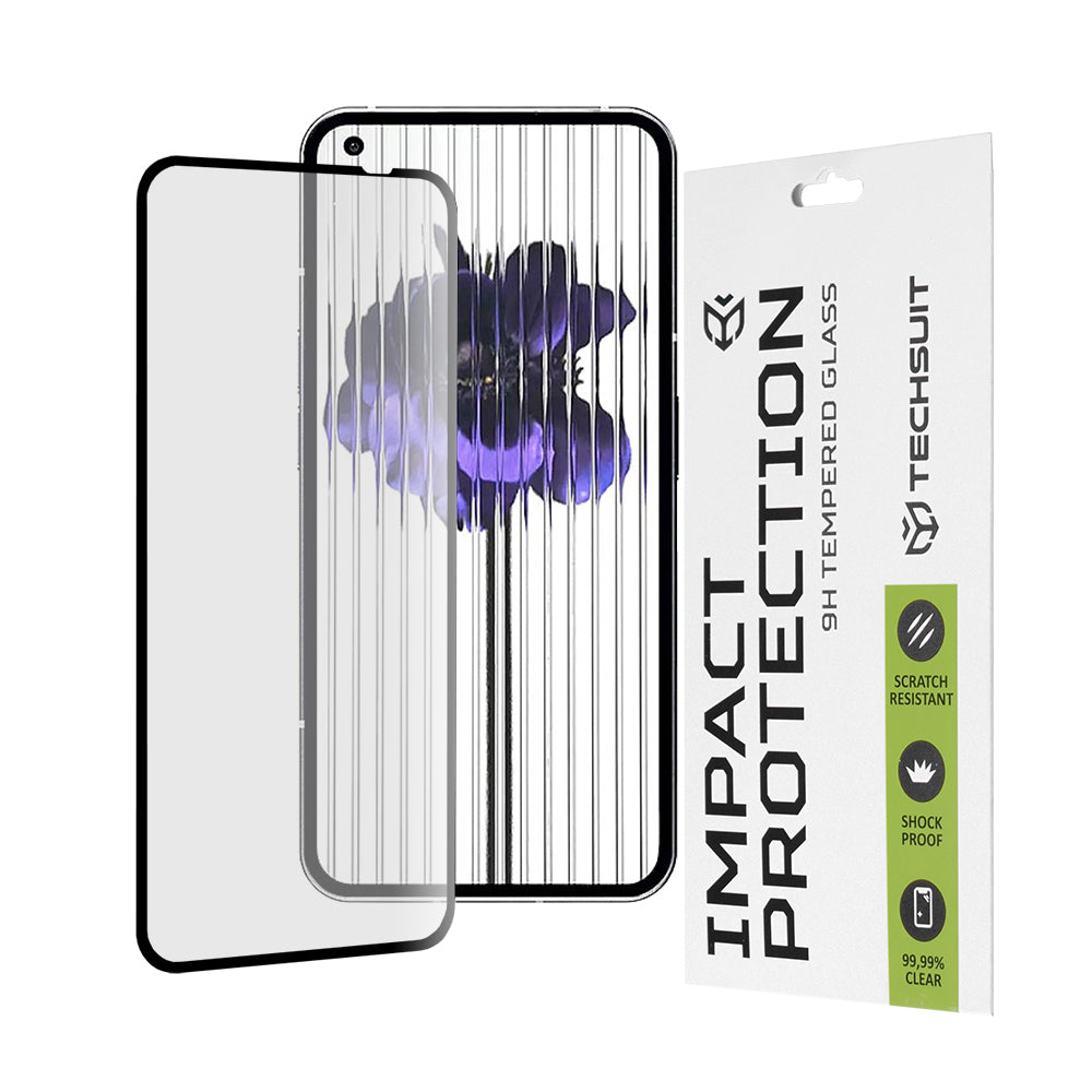 Folie de protectie Ecran Techsuit pentru Nothing Phone (1), Sticla Securizata, Full Glue, 111D, Neagra