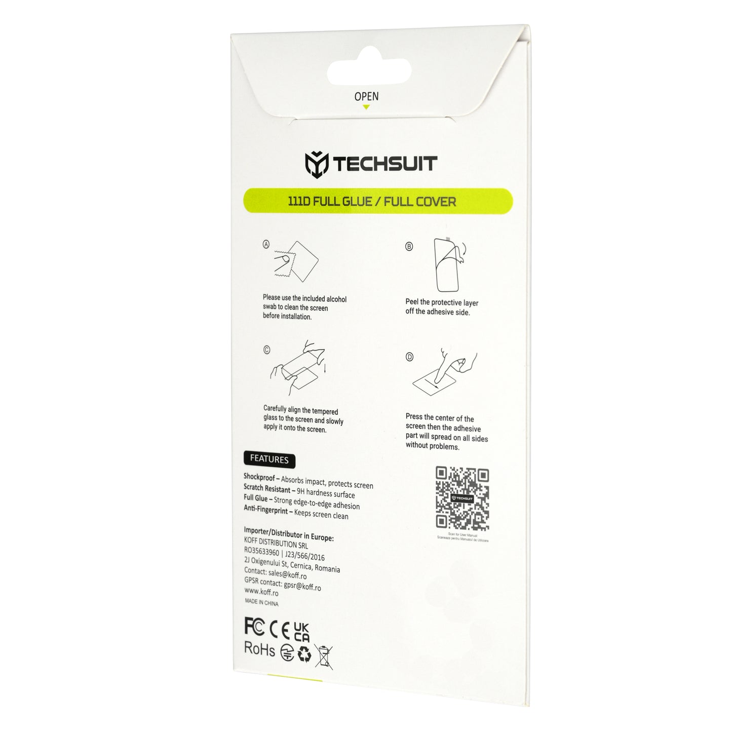 Folie de protectie Ecran Techsuit pentru Nothing Phone (4b), Sticla Securizata, Full Glue, 111D, Neagra